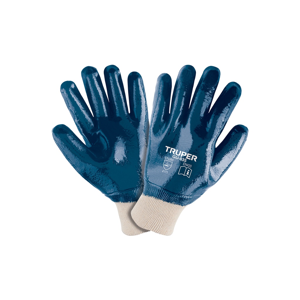 Guantes de algodón recubiertos de nitrilo puño tejido,Truper - Pag 348