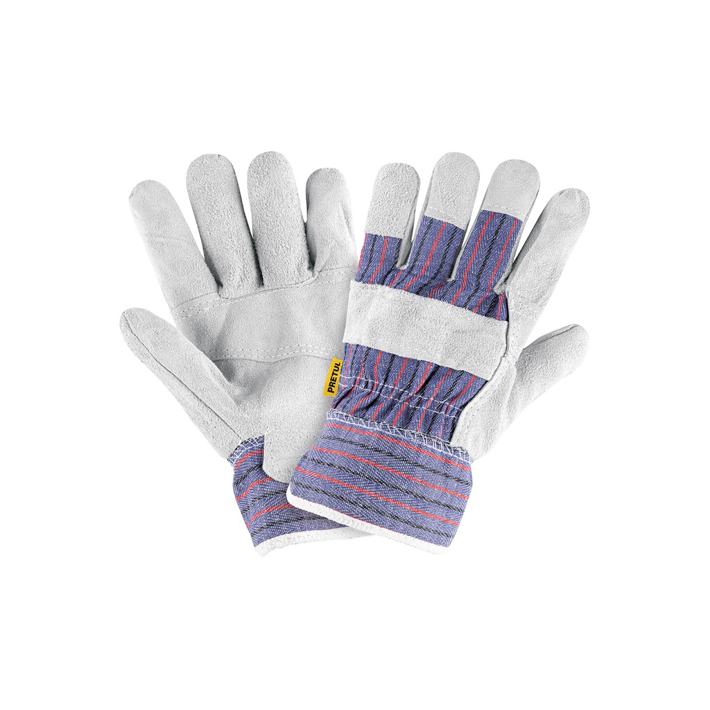 [T29976] Guantes de carnaza y loneta, unitalla, Pretul