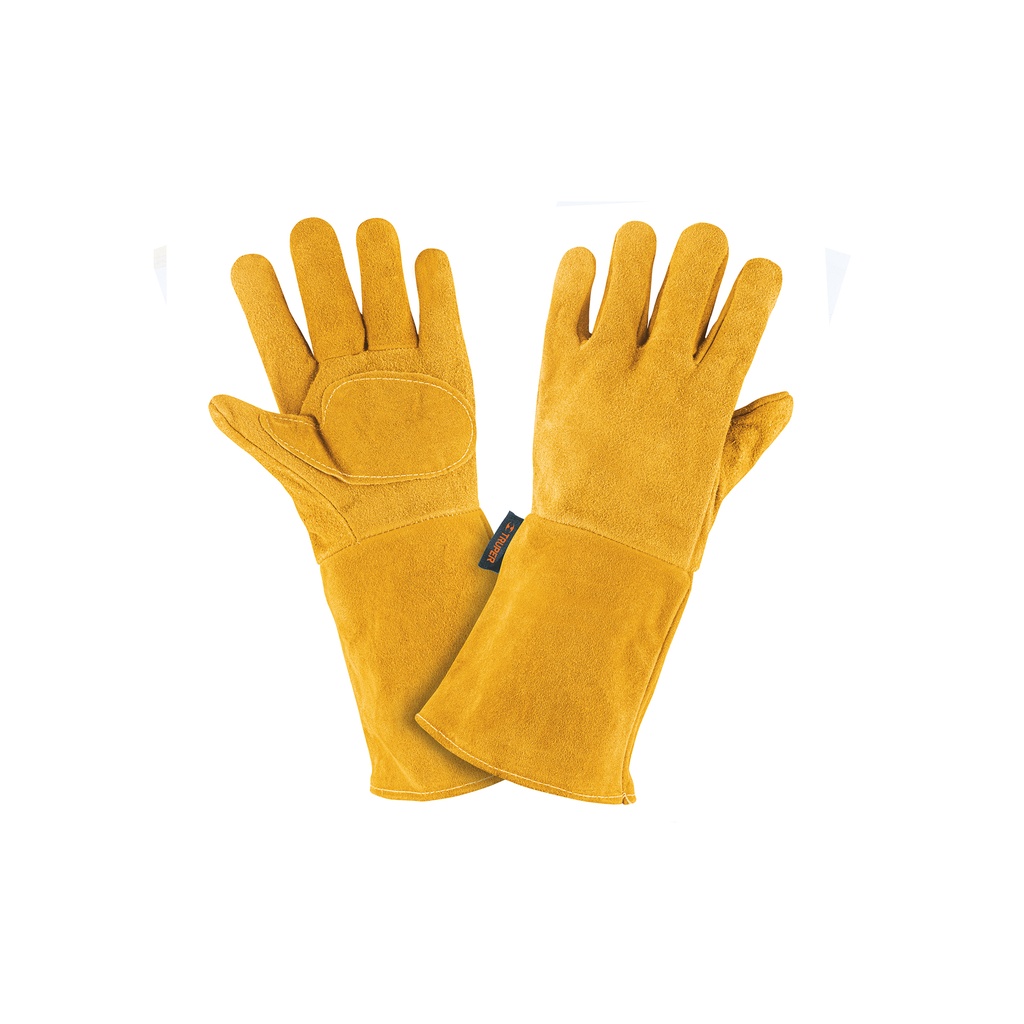 [T14242] Guantes de carnaza, largos, unitalla, Truper