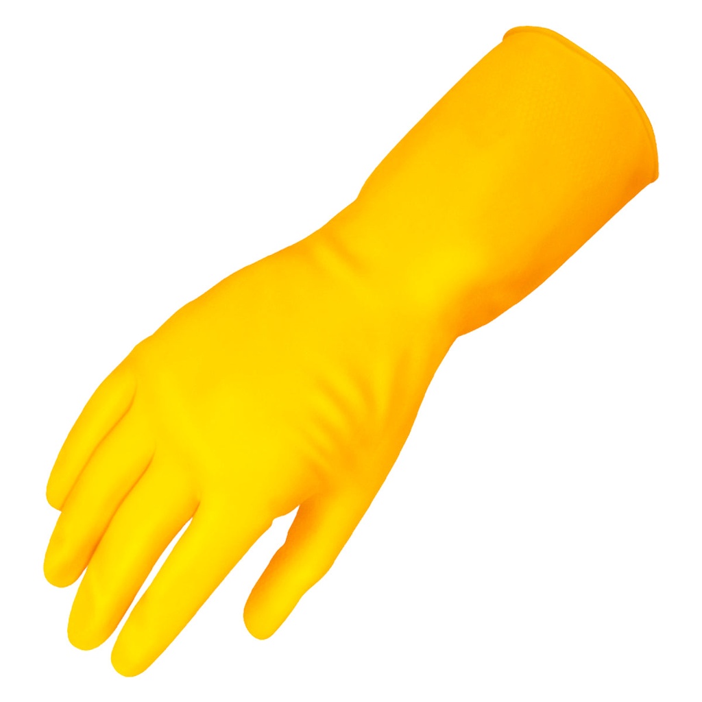 Guantes de latex para limpieza chicos - amarillos