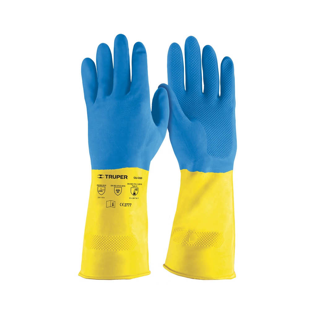 Guantes de látex reforzados para limpieza, grandes, Truper - Pag 350