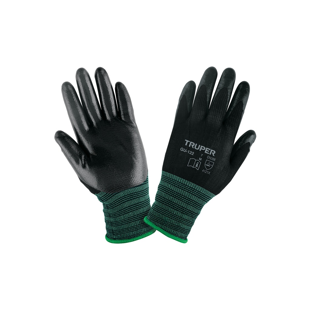 Guantes de nylon recubiertos de nitrilo, M, Truper