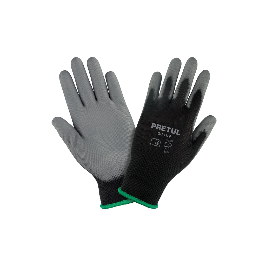 Guantes de nylon recubiertos de poliuretano, M, Pretul