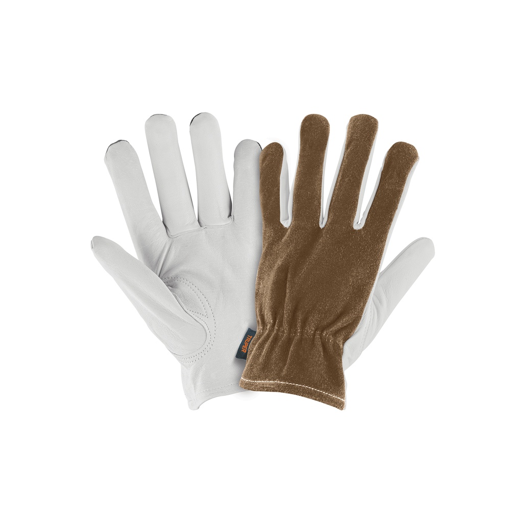 Guantes de piel de cabra con dorso de carnaza, Truper