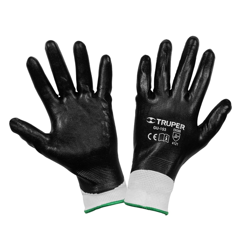 Guantes de poliéster con recubrimiento de nitrilo, G, Truper - Pag 349