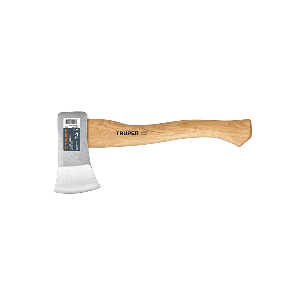 Hacha cazadora 1-1/4 lb, mango hickory 14', Truper