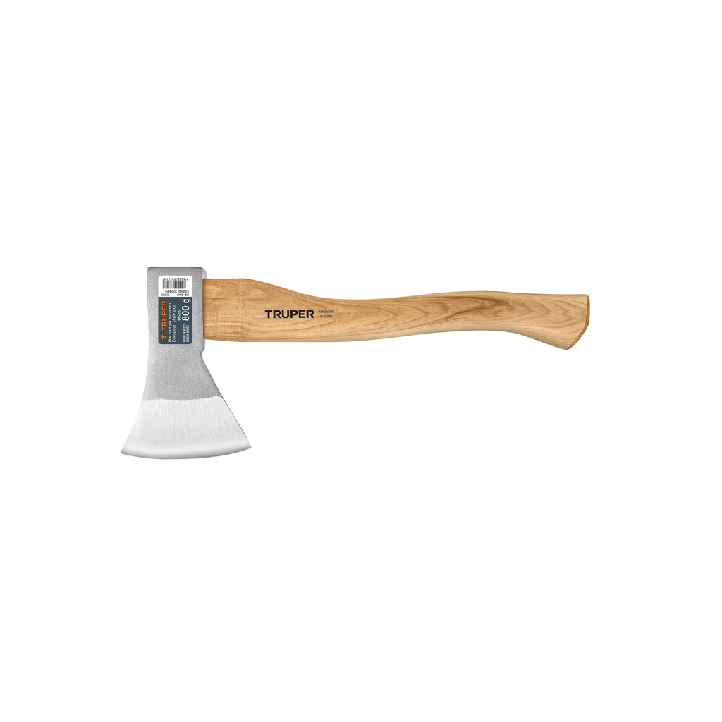 [T100494] Hacha europea, 800 g, mango hickory 15', Truper