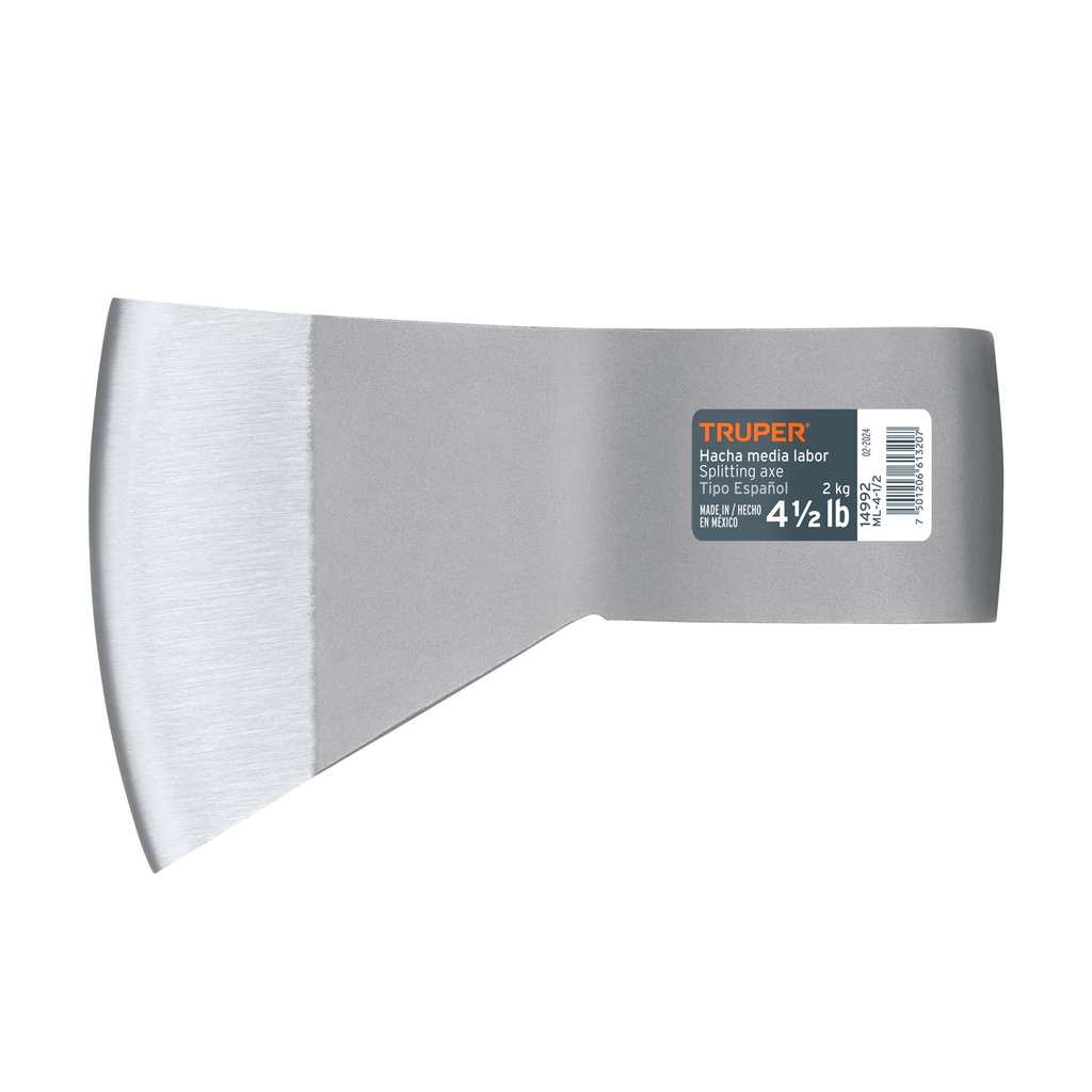 Hacha media labor 4-1/2 lb sin mango, Truper
