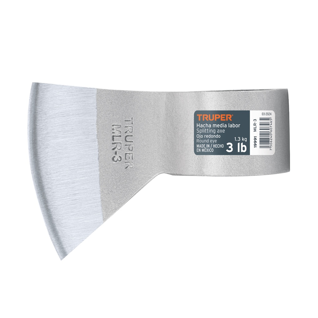 Hacha media labor ojo redondo 3 lb sin mango, Truper - Pag 174