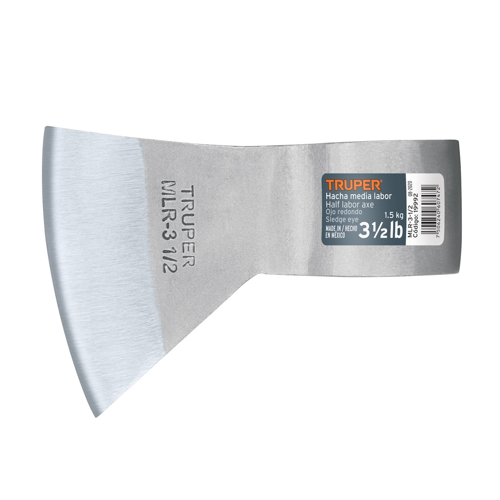 Hacha media labor ojo redondo 3-1/2 lb sin mango, Truper - Pag 174