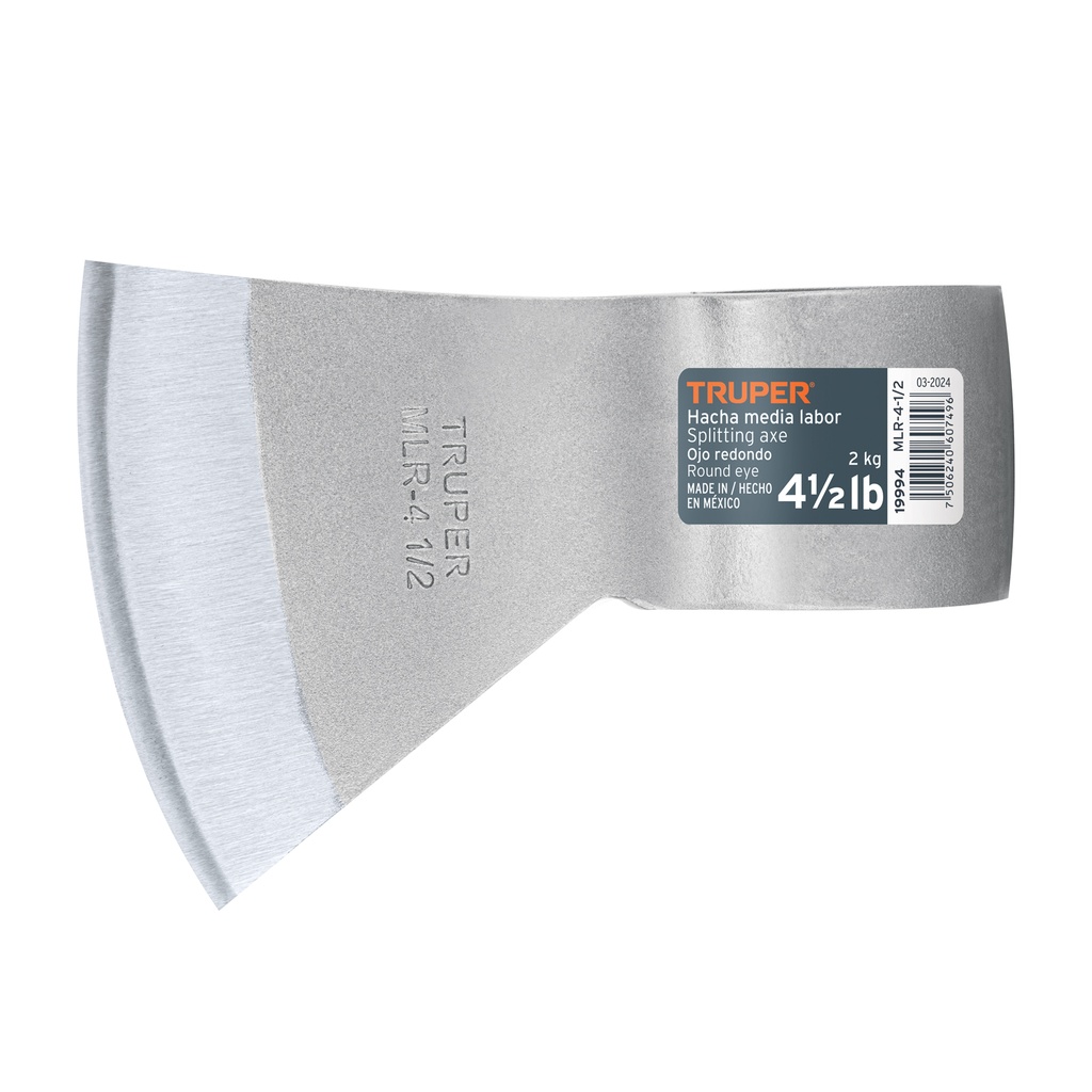 Hacha media labor ojo redondo 4-1/2 lb sin mango, Truper - Pag 174