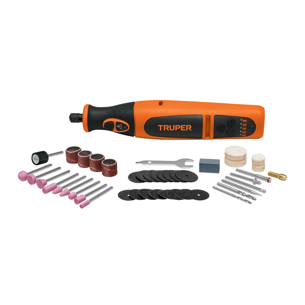 Herramienta rotativa inalámbrica 7.2 V, profesional, Truper - Pag 258