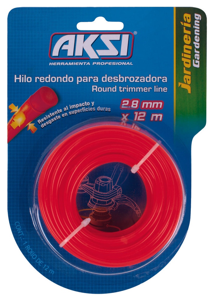 Hilo redondo para desbrozadora de 0.105" - 2.7 mm