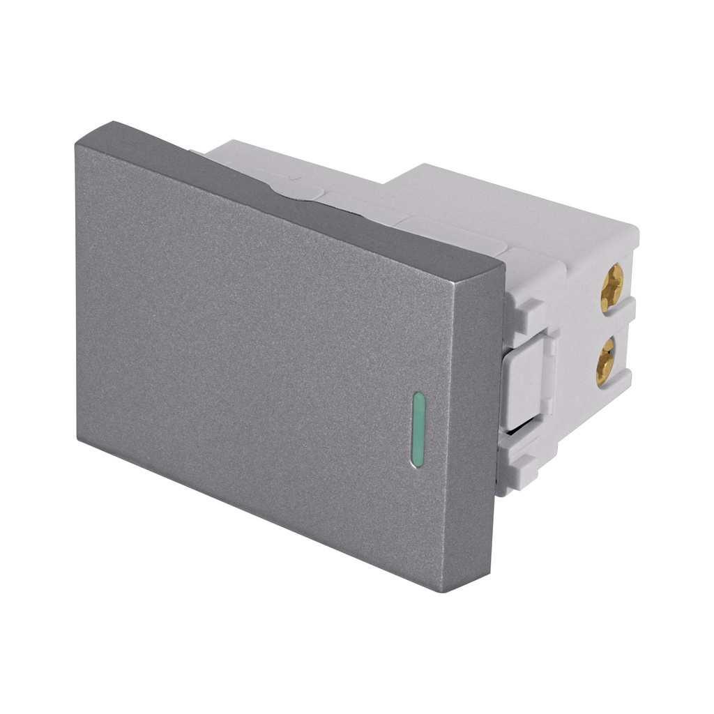 Interruptor 3 vías acero inox de 1.5 módulos, línea Lisboa - Pag 402