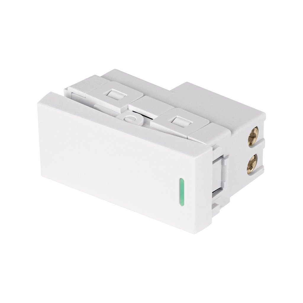 Interruptor de 3 vías blanco de 1 módulo, línea Lisboa - Pag 402