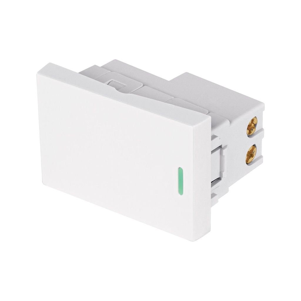 Interruptor de 3 vías blanco de 1.5 módulos, línea Lisboa