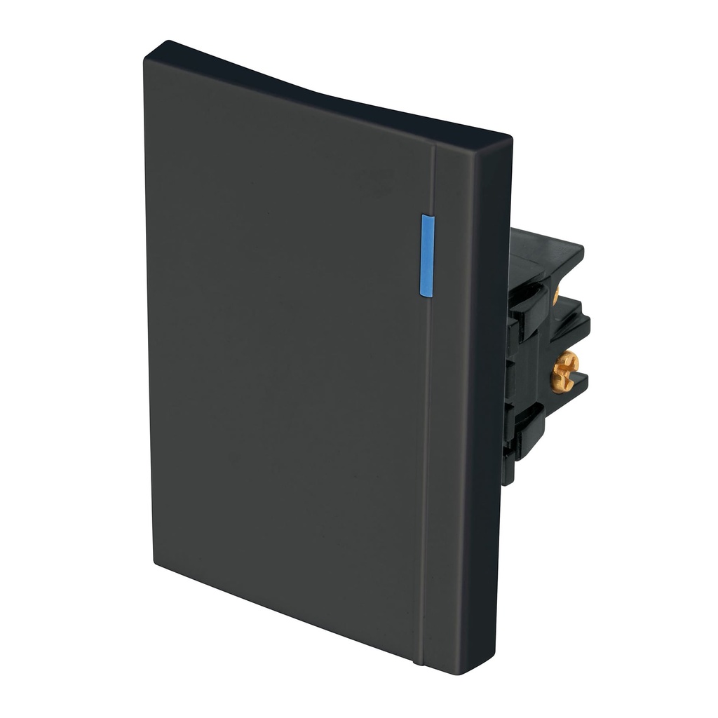 [T47990] Interruptor de 3 vías, 3 módulos, línea Española, negro