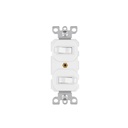 Interruptor dúplex de palanca, Standard, blanco, Volteck