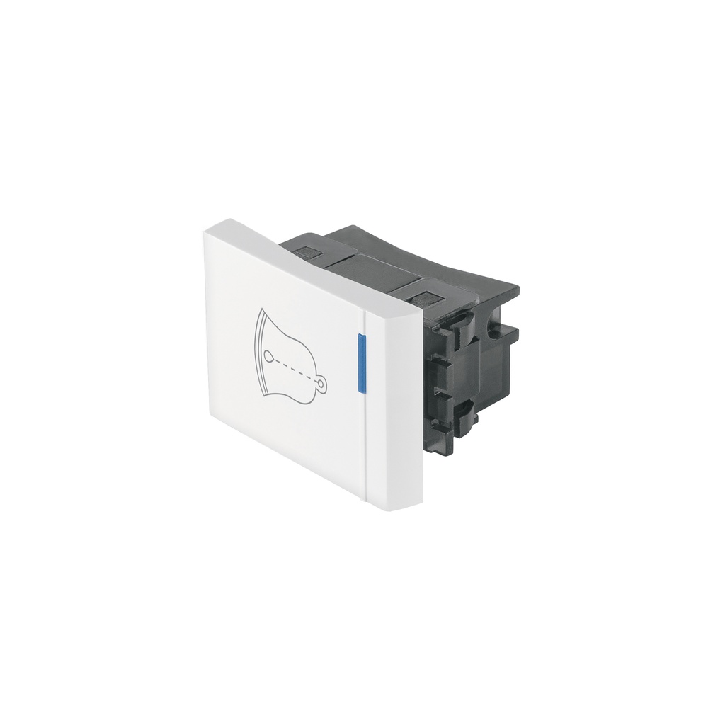 Interruptor para timbre, 1.5 módulos, línea Española, blanco