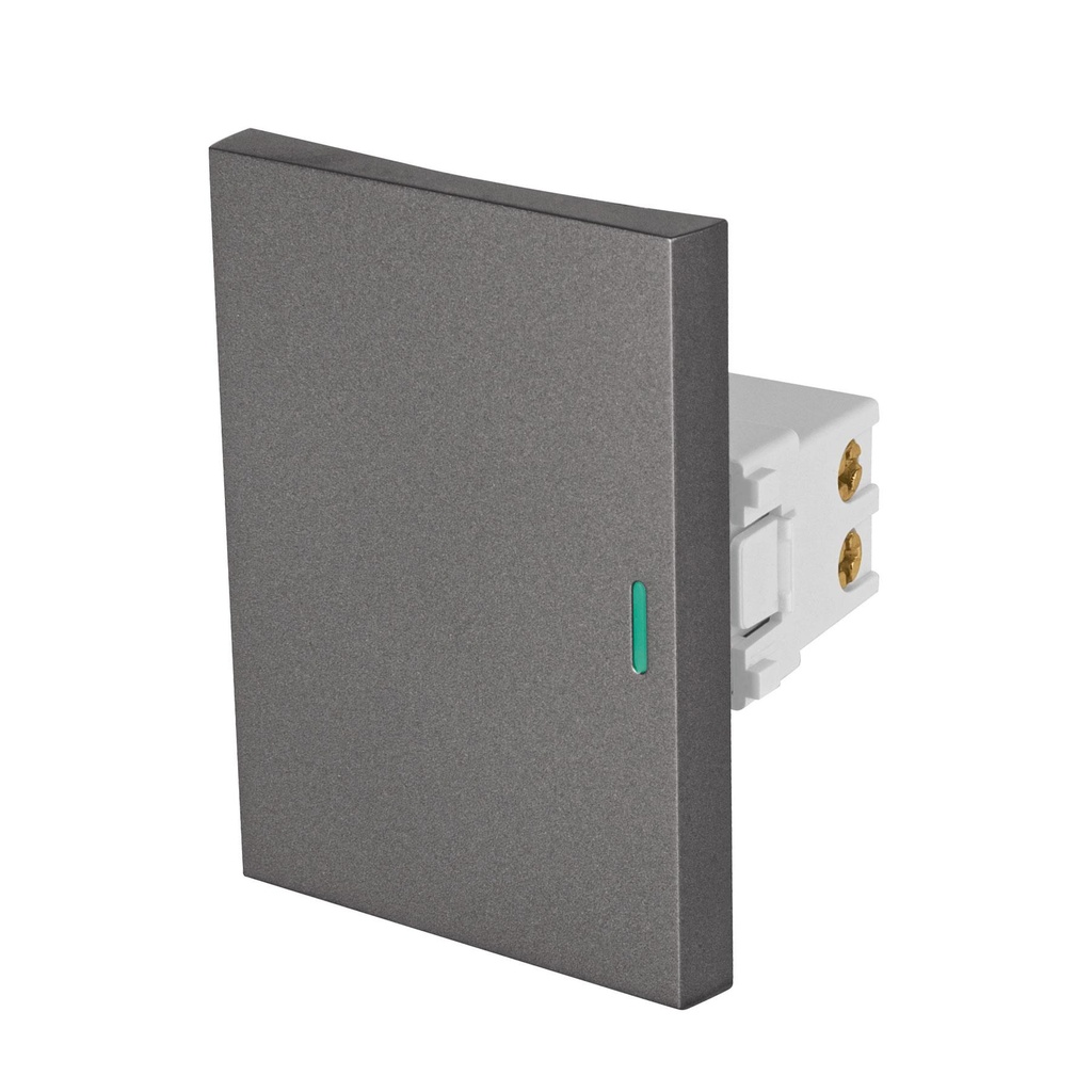 Interruptor sencillo acero inox de 3 módulos, línea Lisboa - Pag 402