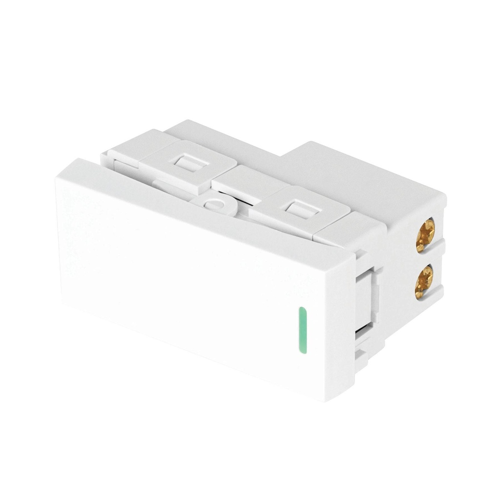 Interruptor sencillo blanco de 1 módulo, línea Lisboa - Pag 402