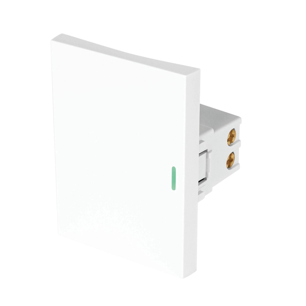 Interruptor sencillo blanco de 3 módulos, línea Lisboa - Pag 402