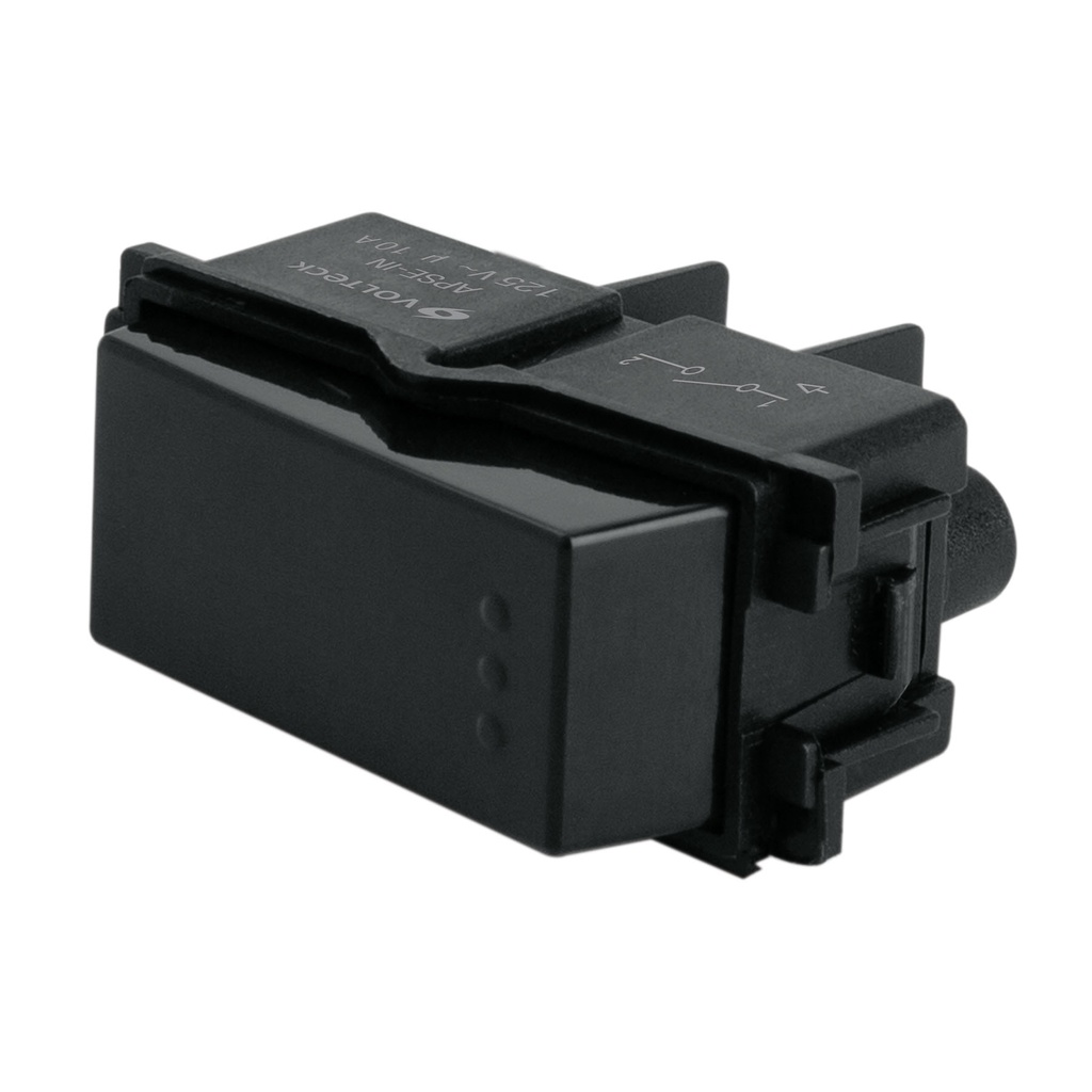 Interruptor sencillo, línea Italiana, color negro, Volteck - Pag 393