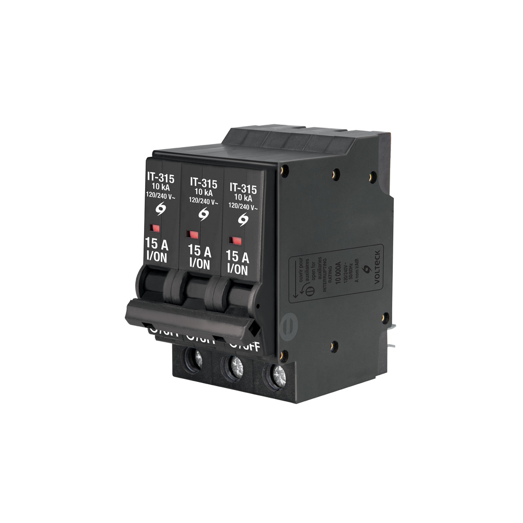 Interruptor termomagnético 3 polos 15 A, Volteck