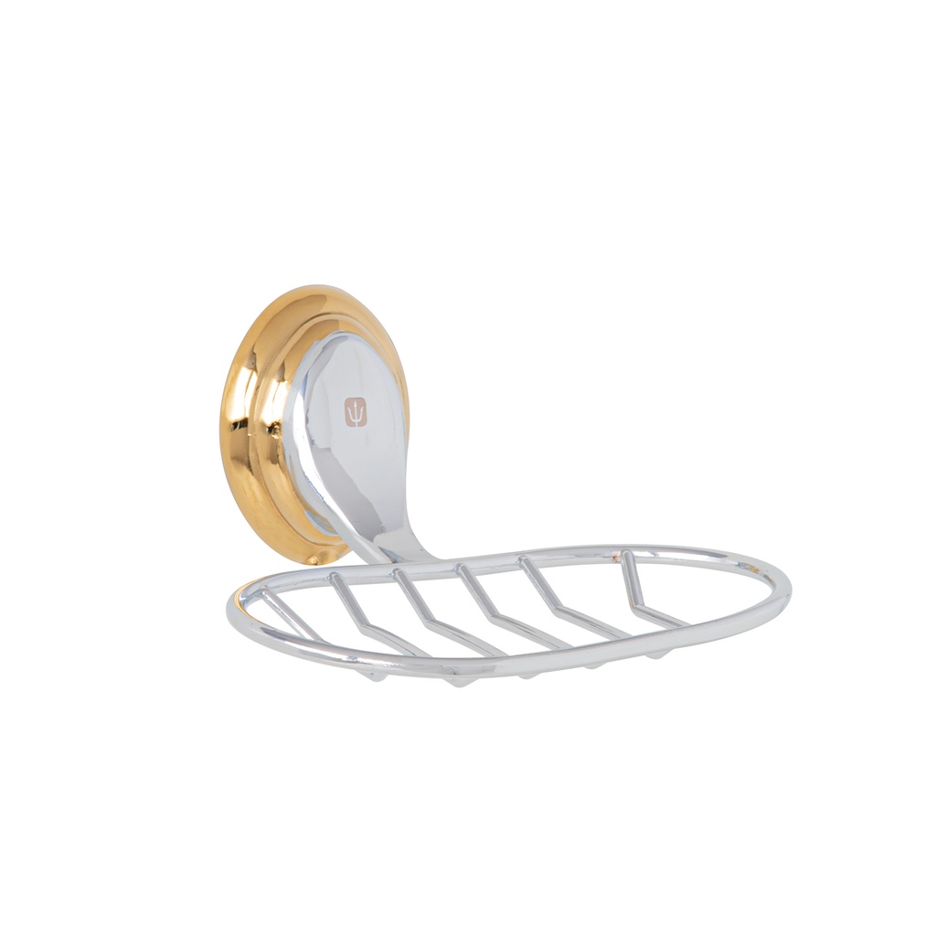 Jabonera metálica cromo-oro, Foset Aqua - Pag 479