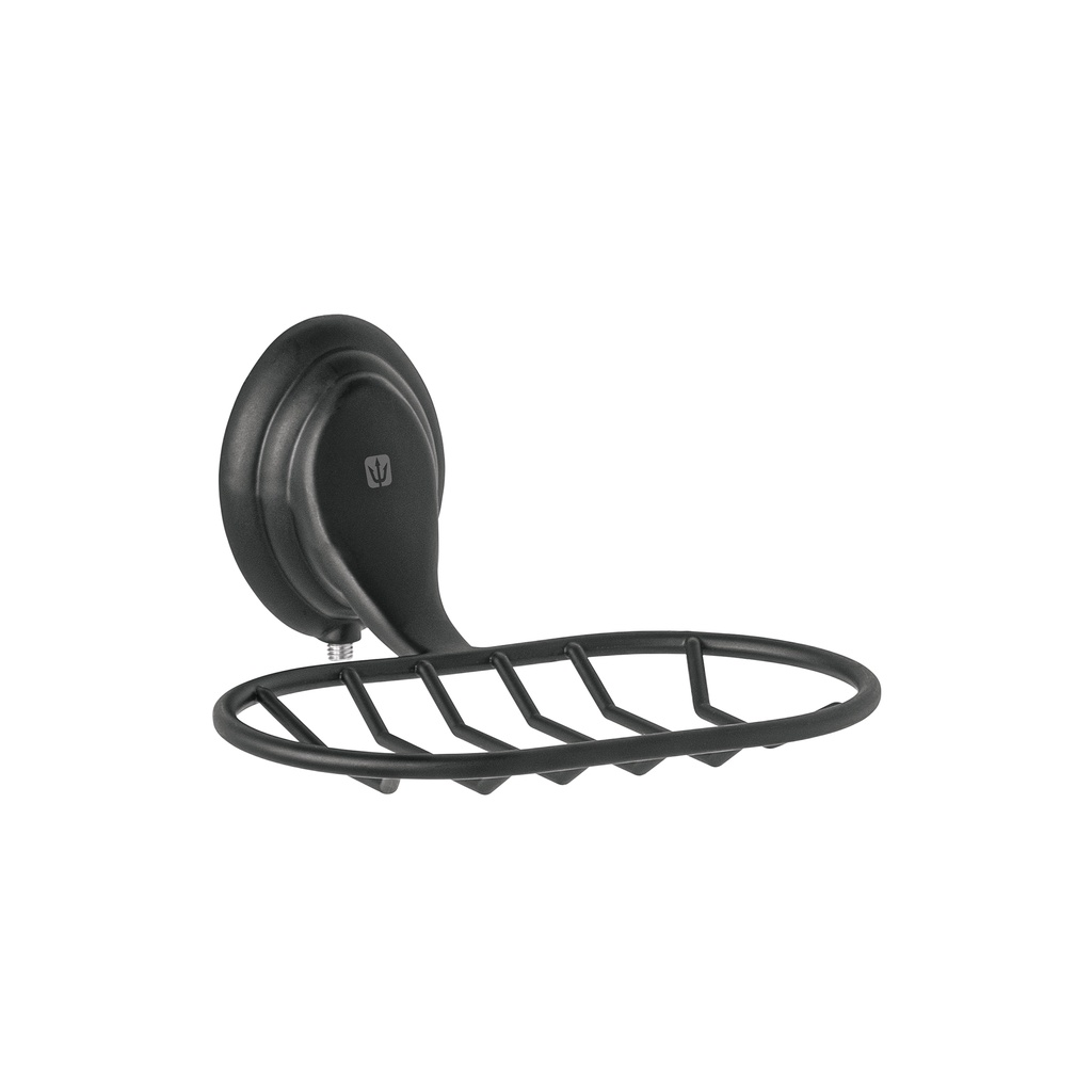 Jabonera metálica negro, Foset Aqua