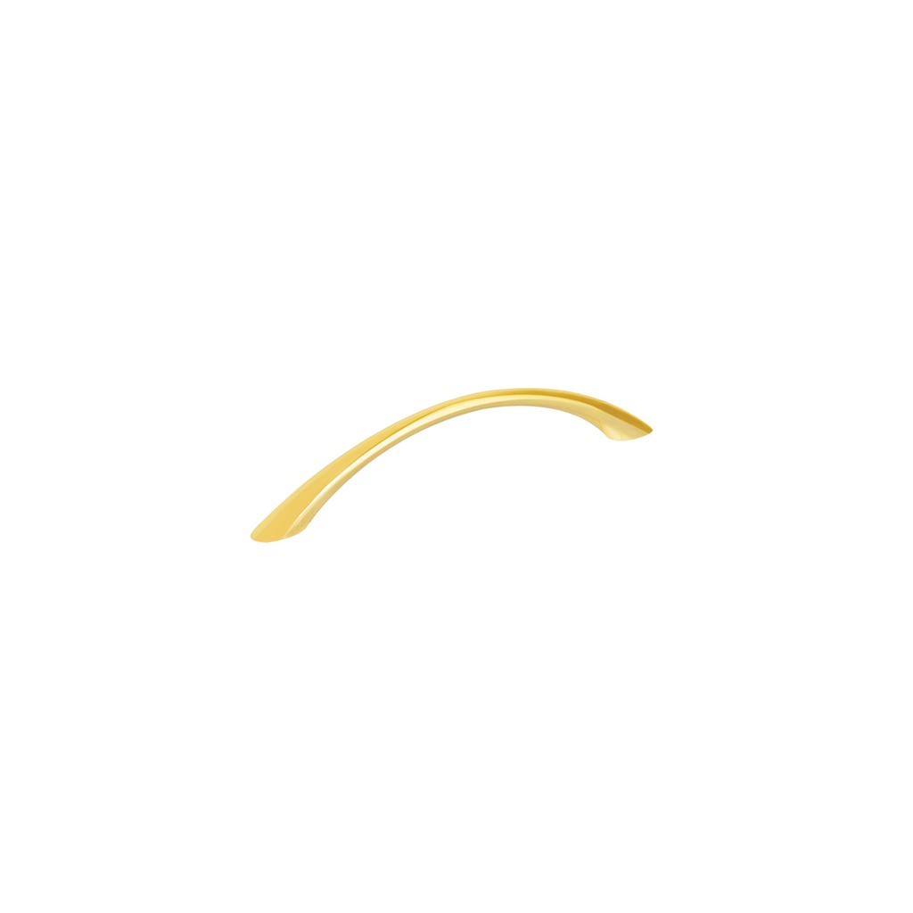 Jaladera de 128mm estilo 'Arco' acabado latón brillante