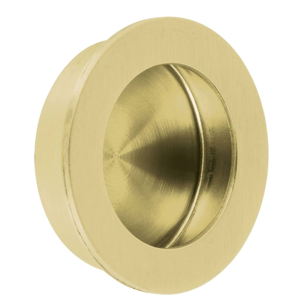 [T48993] Jaladera de embutir circular No. 2 acabado latón brillante