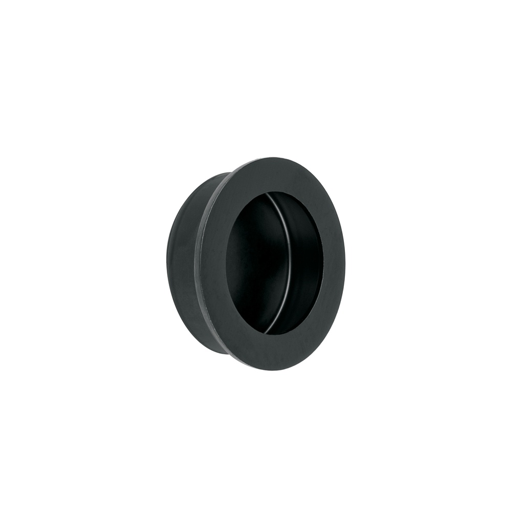 Jaladera de embutir circular No. 3 acabado negro