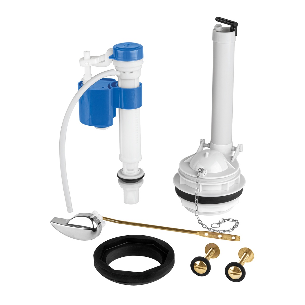 [T45309] Jgo de reparación p/WC, c/válv ajuste y tornillos metálicos