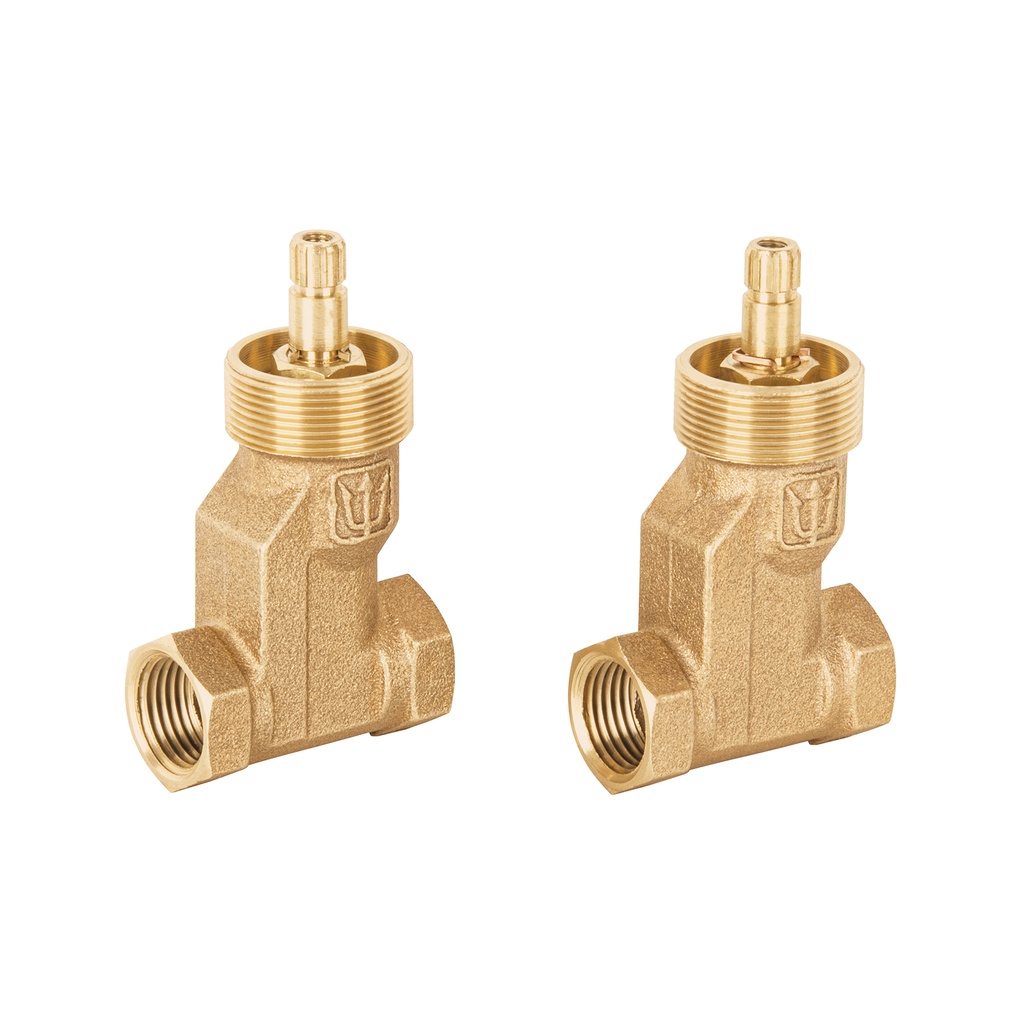 Juego 2 llaves empotrar roscables, cerámico de 1/4 vuelta