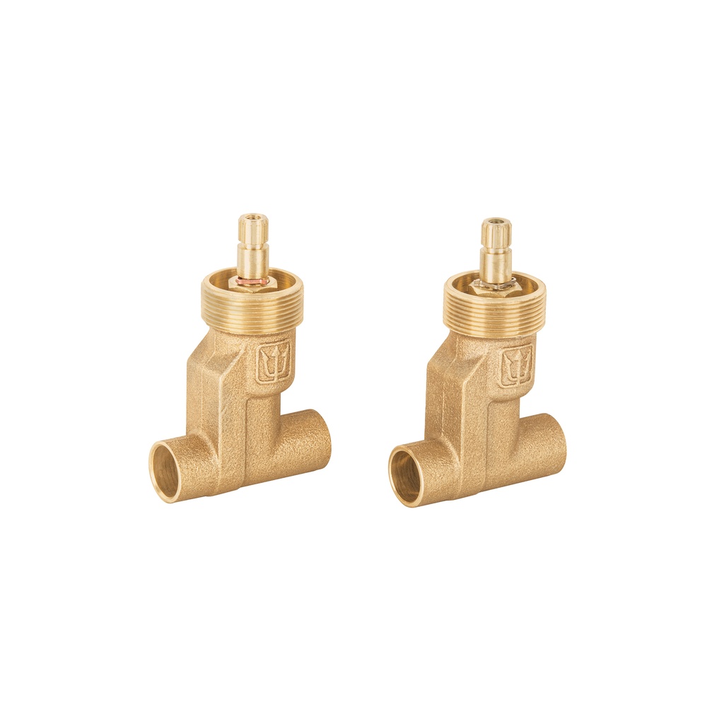 Juego 2 llaves empotrar soldables, cerámico de 1/4 vuelta - Pag 495