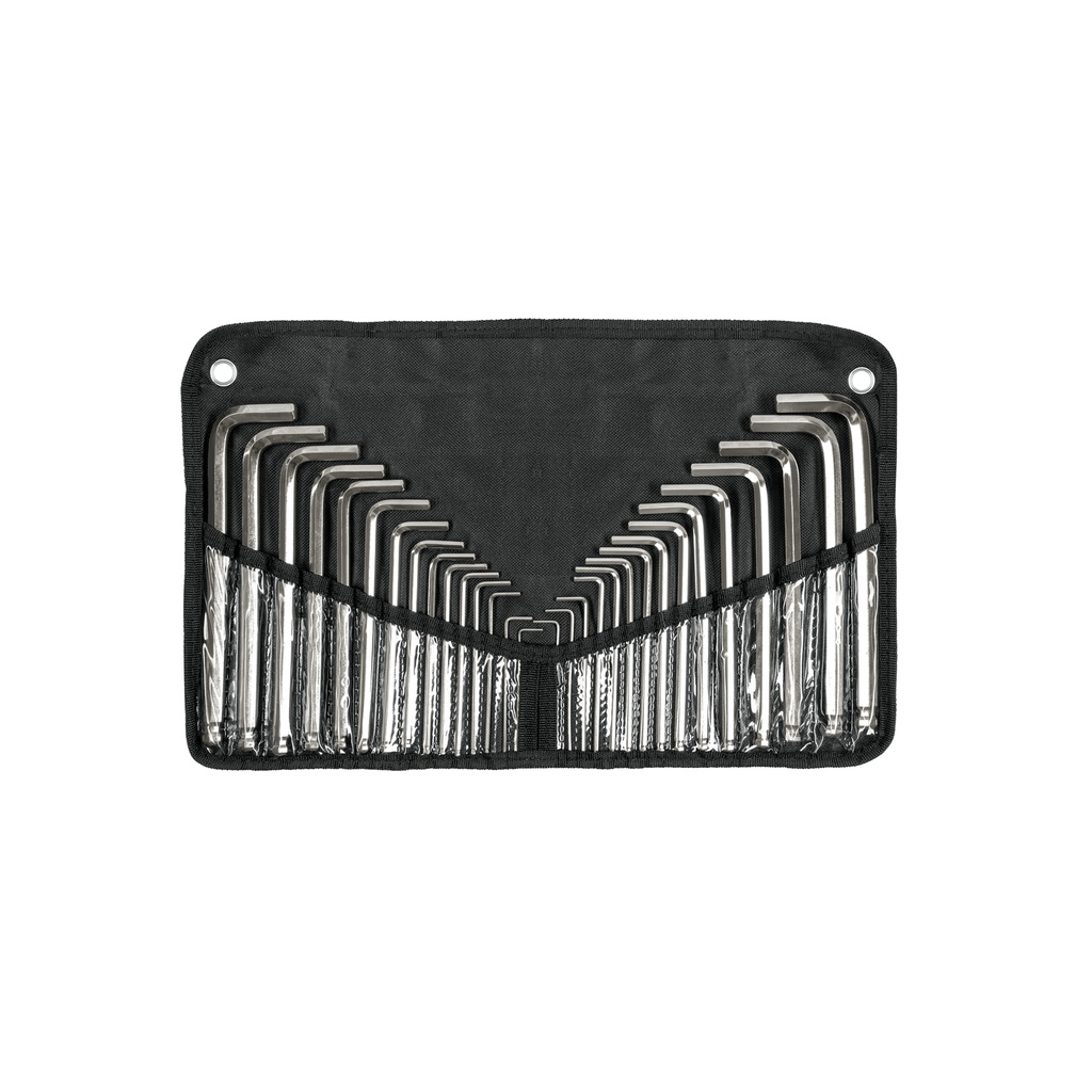 Juego 30 llaves allen largas std y mm punta bola, estuche