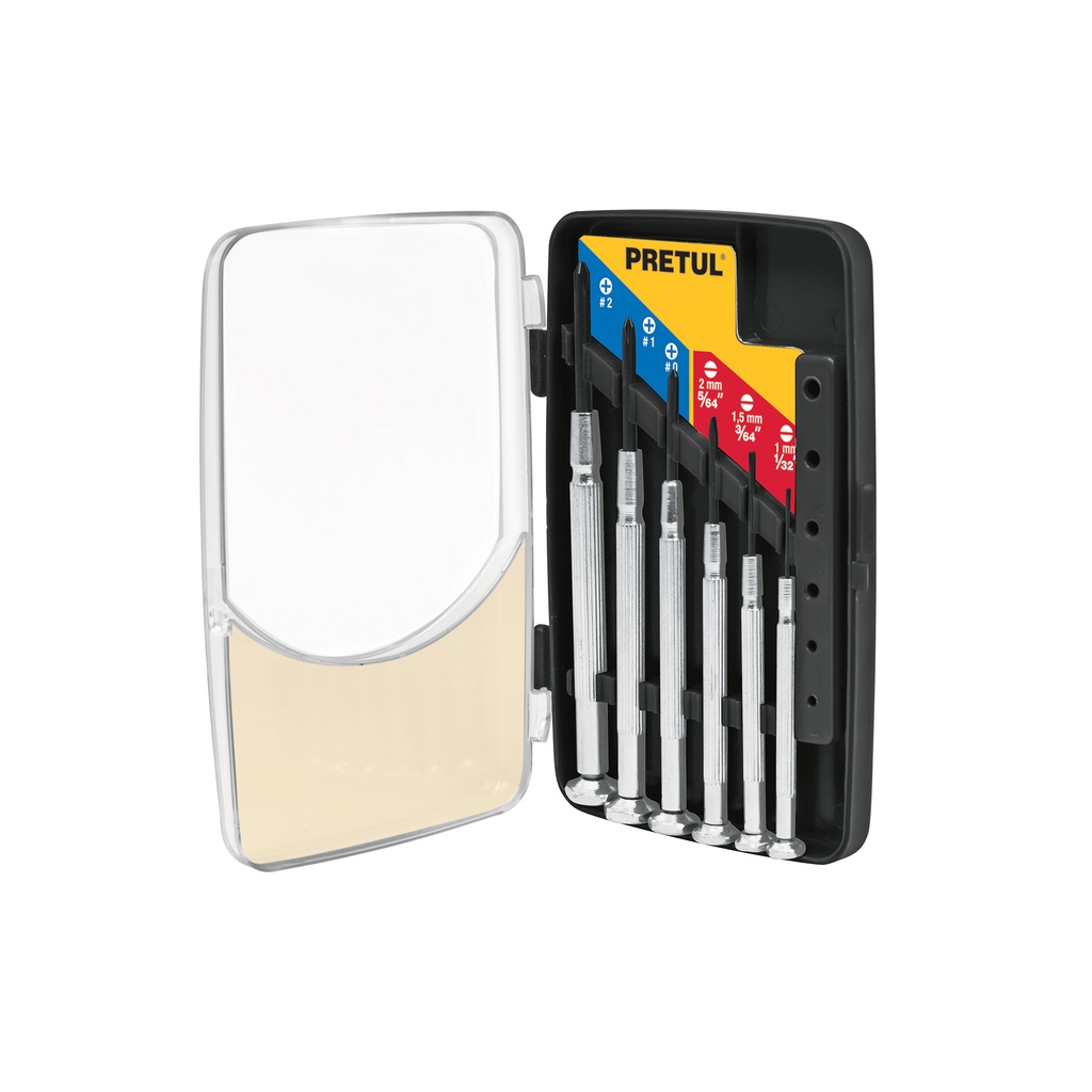 Juego con 6 desarmadores de precisión mango metálico, Pretul - Pag 133