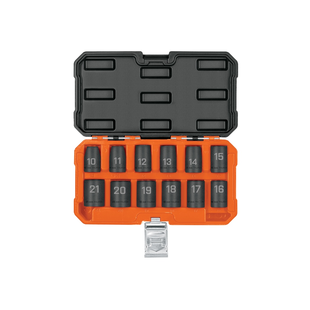 Juego de 12 dados de impacto cuadro 1/2', 6 puntas mm - Pag 125