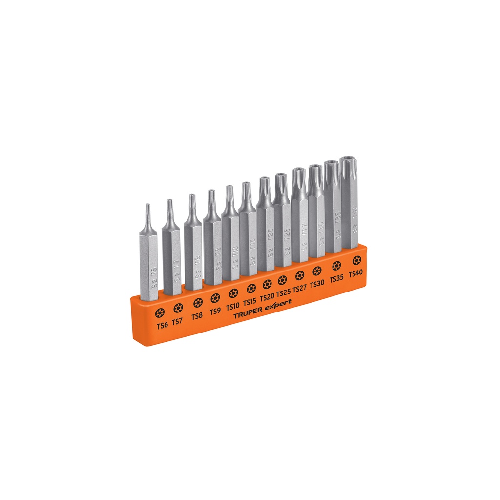 [T101675] Juego de 12 puntas torx combinadas c/seguro largo 2', Expert
