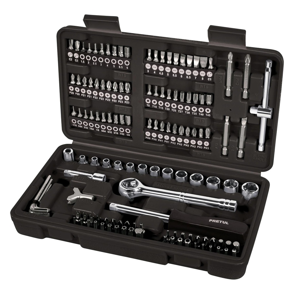 Juego de 130 herramientas 1/4' para mecánico, Pretul - Pag 192