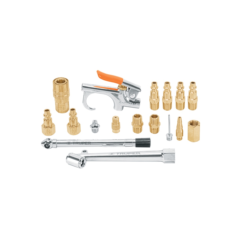 Juego de 17 piezas para compresor de aire, Truper