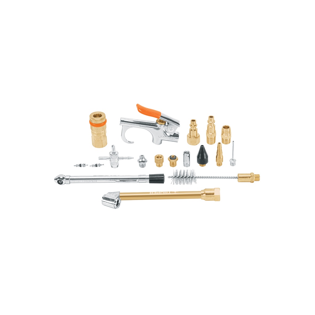 [T19079] Juego de 18 piezas para compresor de aire, Truper