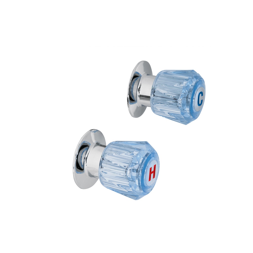 Juego de 2 manerales acrílico azul para regadera, Basic - Pag 472