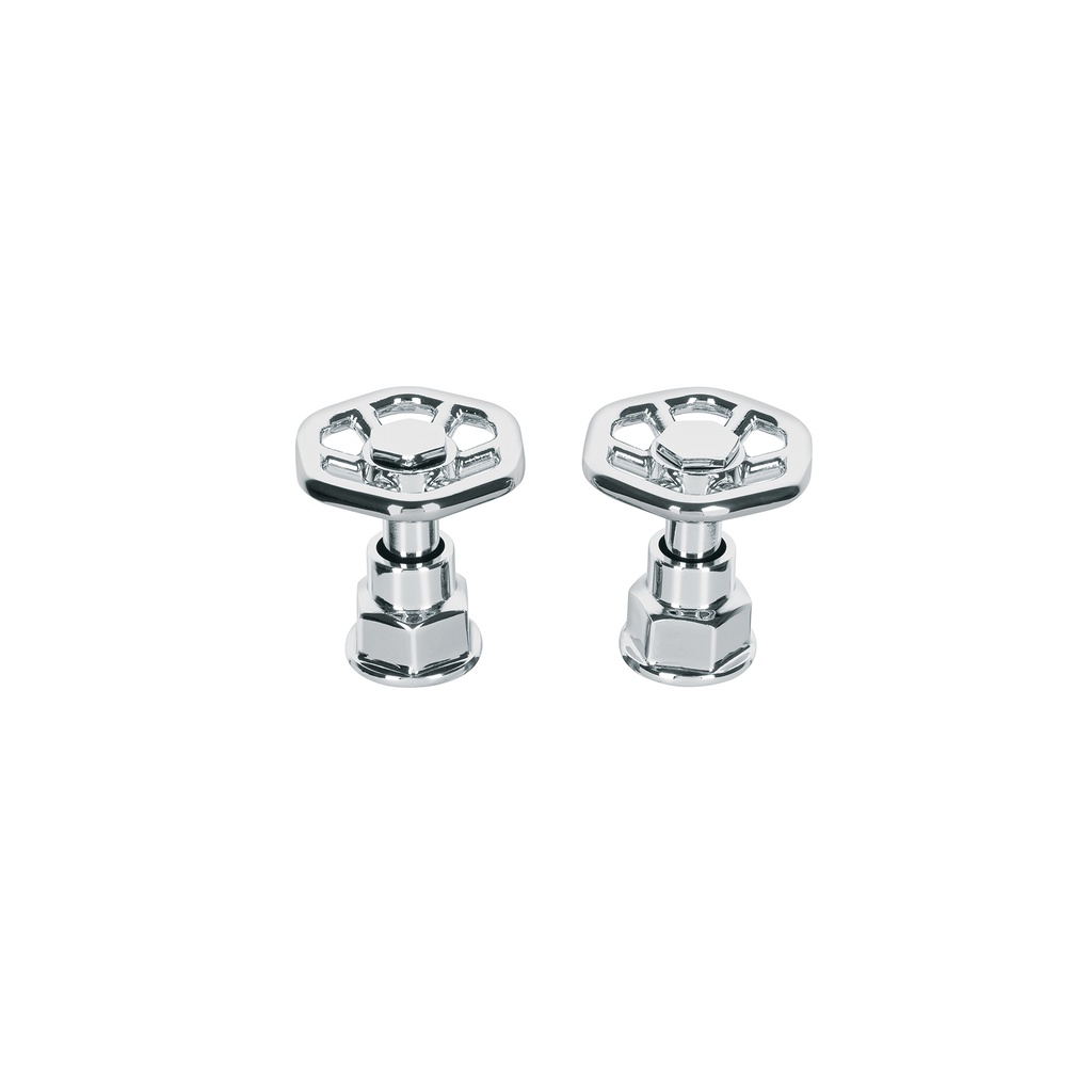 Juego de 2 manerales para mezcladora, volante, cromo, Tubig