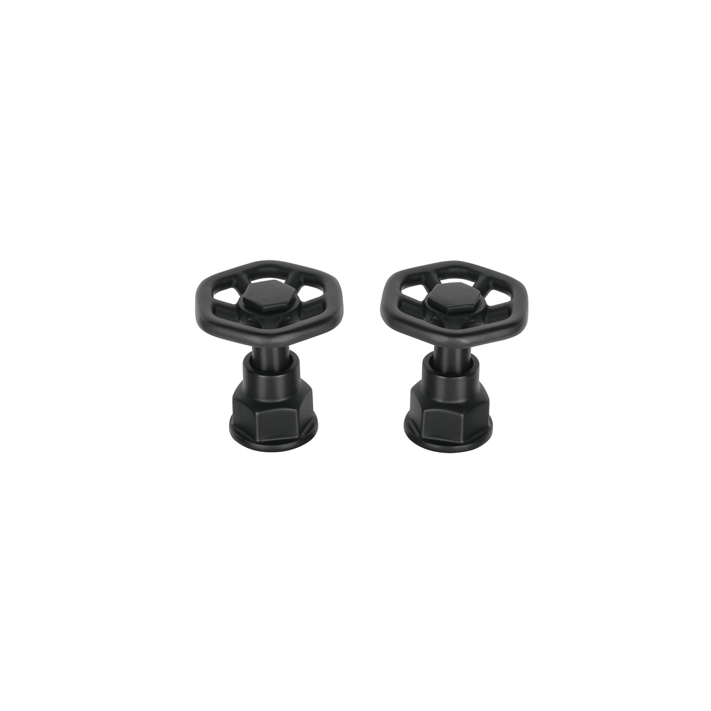 Juego de 2 manerales para mezcladora, volante, negro, Tubig
