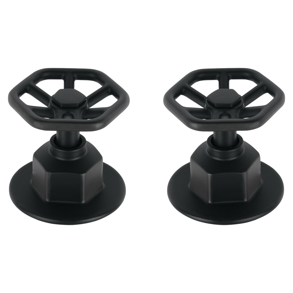 Juego de 2 manerales para regadera, volante, negro, Tubig