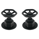Juego de 2 manerales para regadera, volante, negro, Tubig
