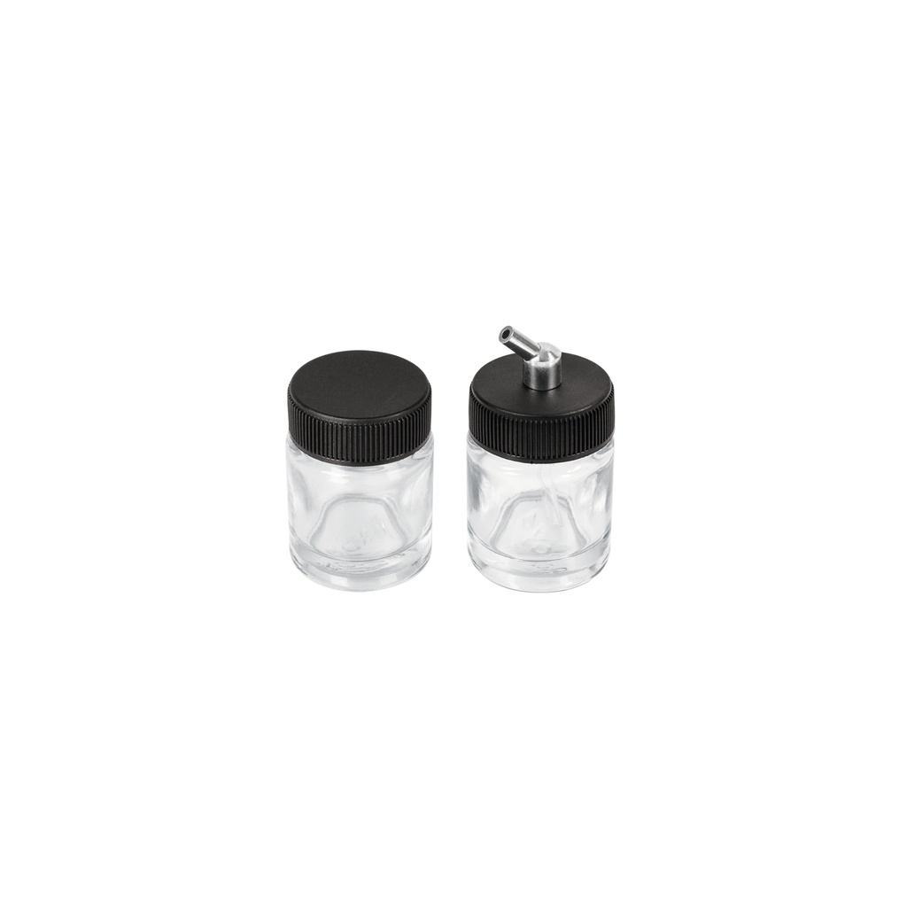 Juego de 2 vasos de 15 ml y adaptador para aerógrafo AERO-8