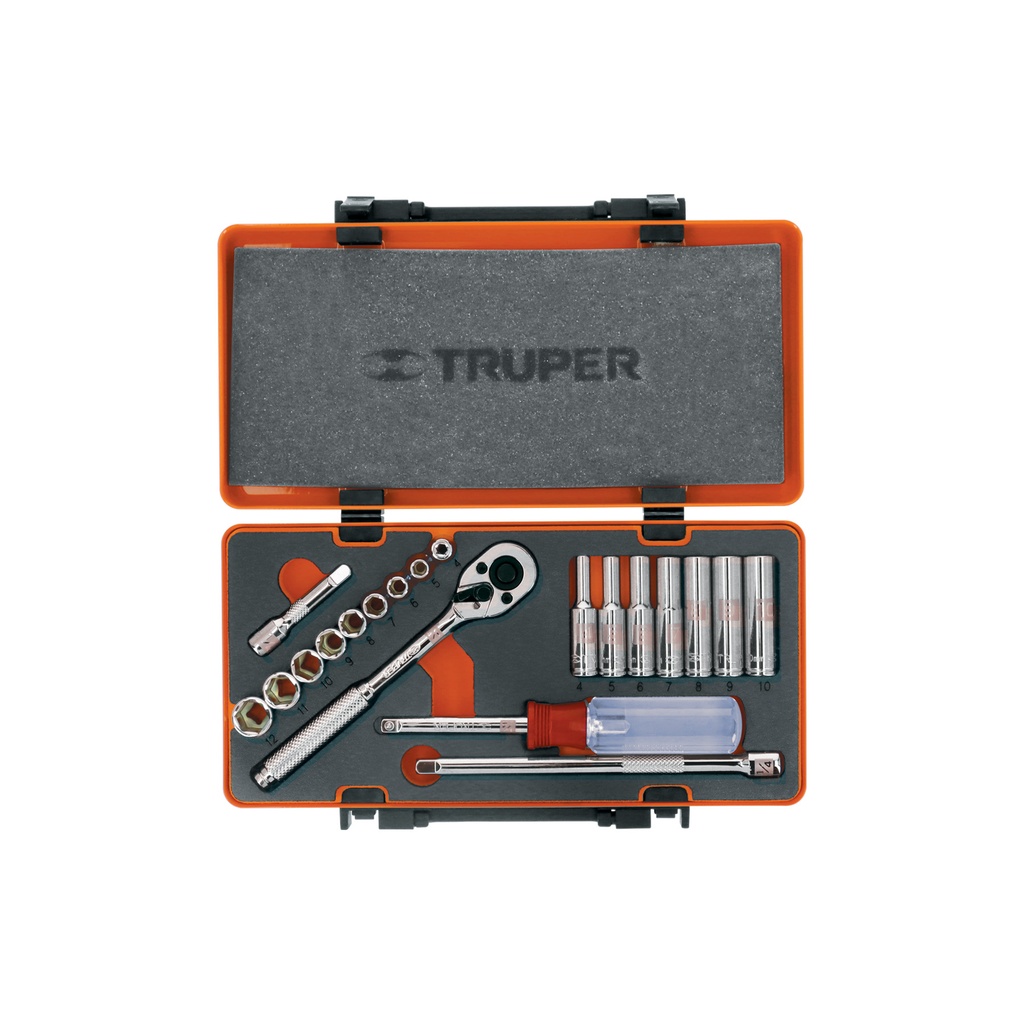 [T13981] Juego de 20 herramientas cuadro 1/4' mm para mecánico - Pag 190